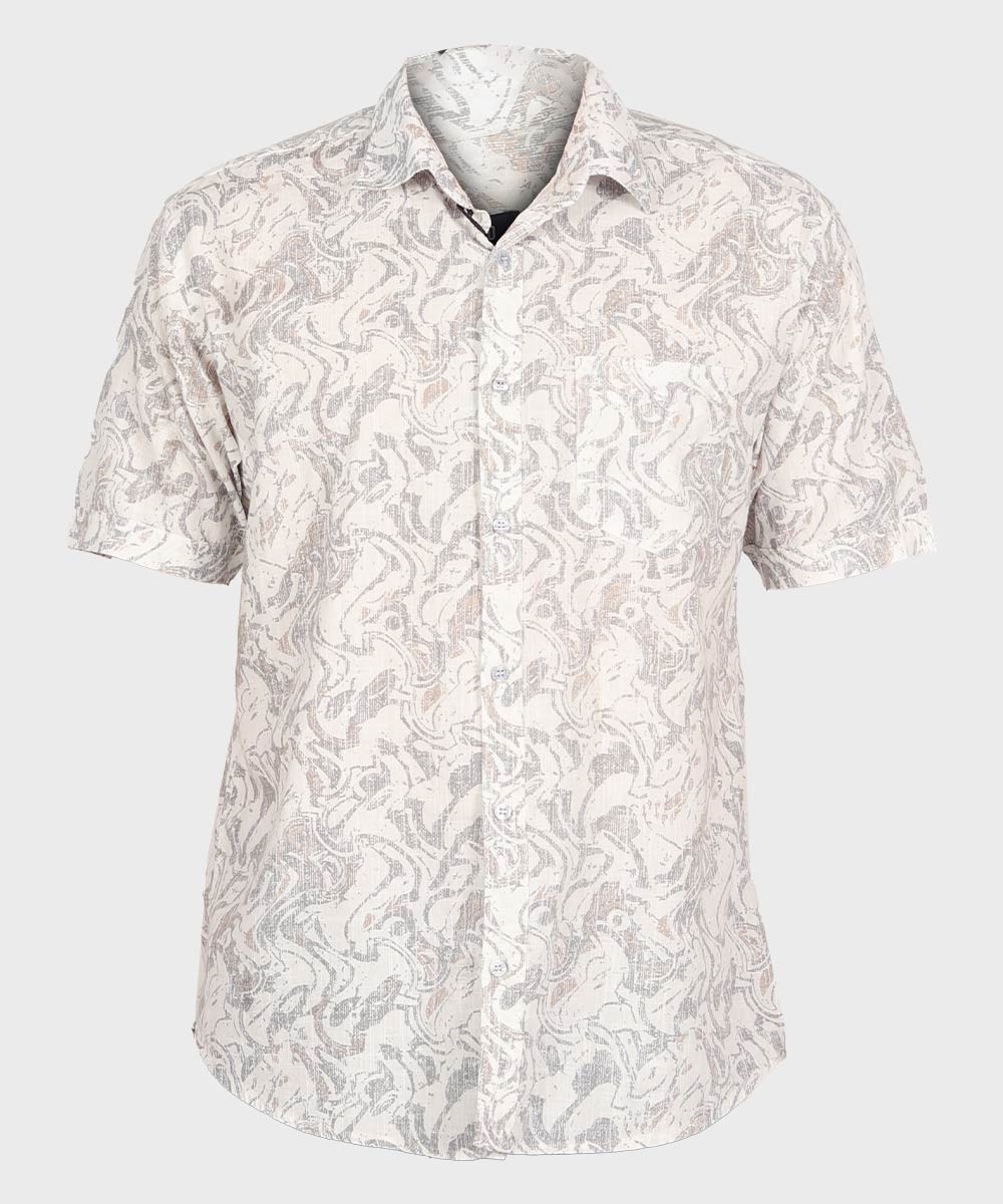 پیراهن آستین کوتاه مردانه طرحدار 5507
