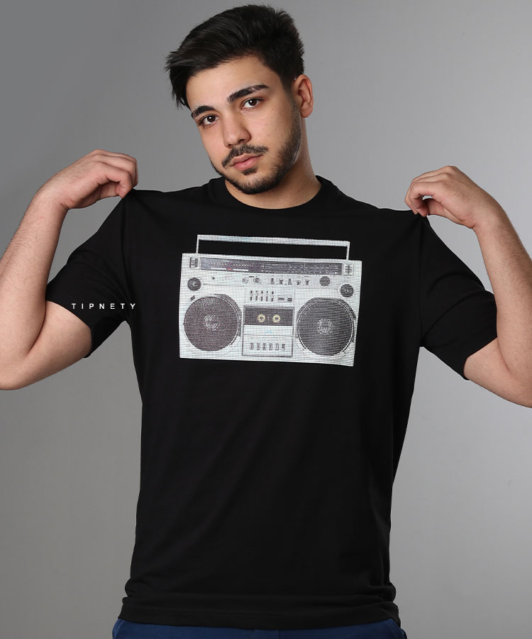                     سفید مشکی تیشرت چاپی 1910  - تصویر 3