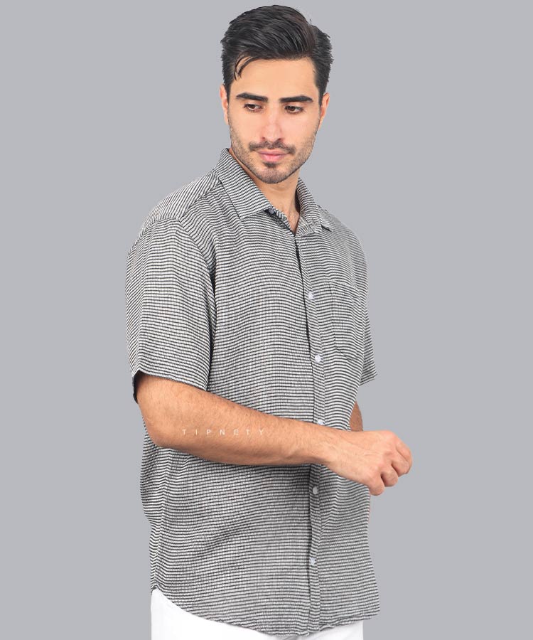 پیراهن آستین کوتاه مردانه کنفی 0120