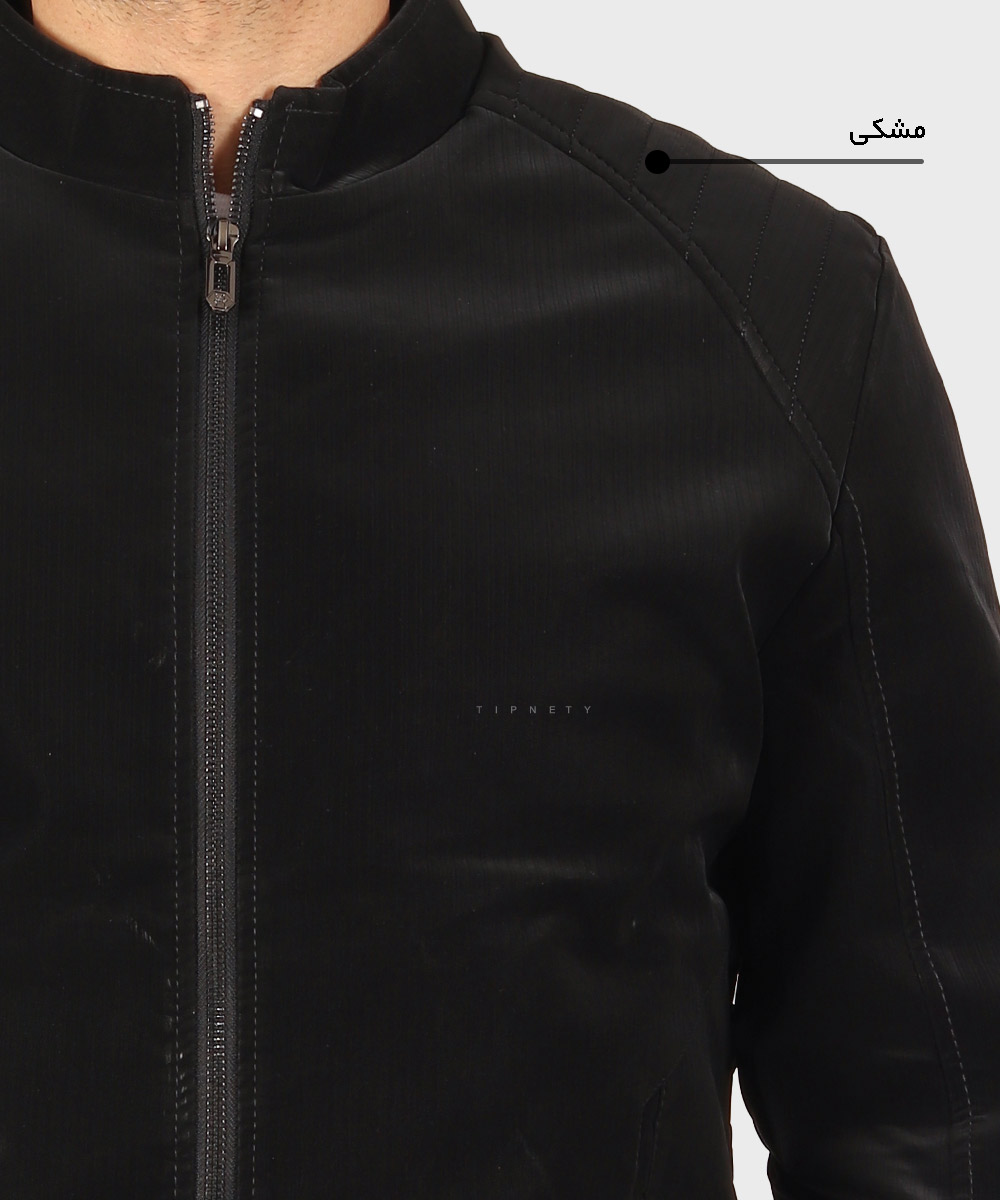                 سبز کرم مشکی زمستانه کت چرم 6015  - تصویر 6