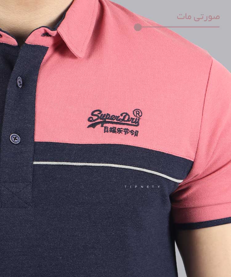                                             صورتی مات تیشرت یقه دار 5322  - تصویر 4
