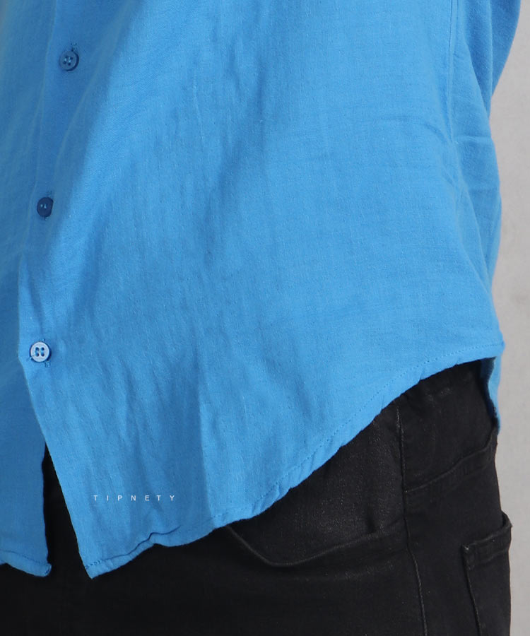                                         آبی پیراهن یقه انگلیسی 1651  - تصویر 4
