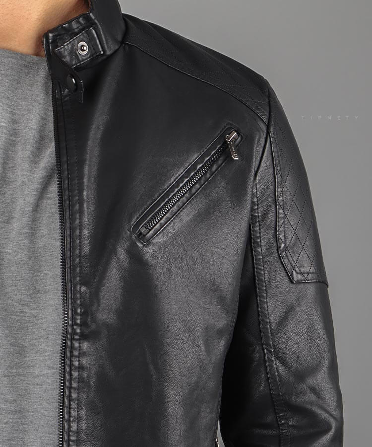                                                                                                                                               شکلاتی یشمی     مشکی زمستانه کت چرم 2318  - تصویر 11