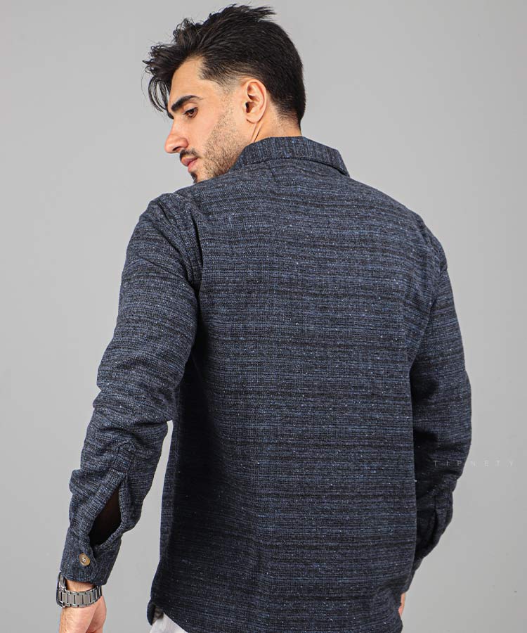                                                                                                                         لجنی مشکی طوسی تیره نفتی پاییزه پیراهن 4022  - تصویر 5