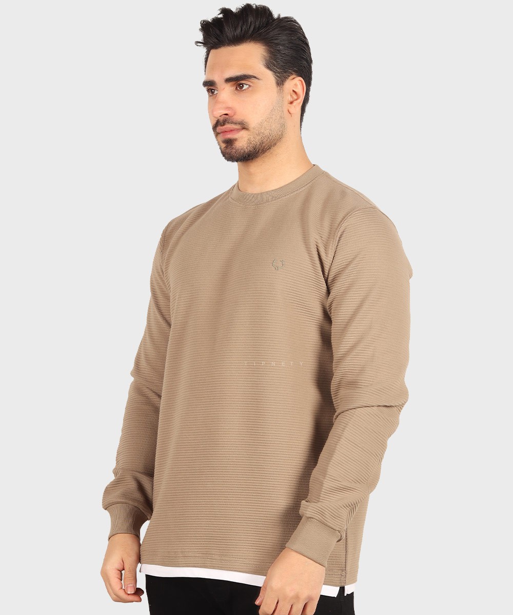                                                         لجنی سورمه ای نوک مدادی مشکی شیری کرم تیره پاییزه تیشرت 5632  - تصویر 15