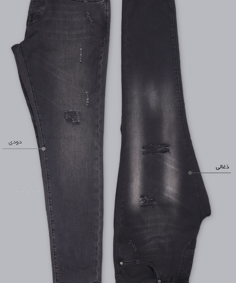           سورمه ای   آبی                                               دودی ذغالی شلوار جین اسکینی 3562  - تصویر 3