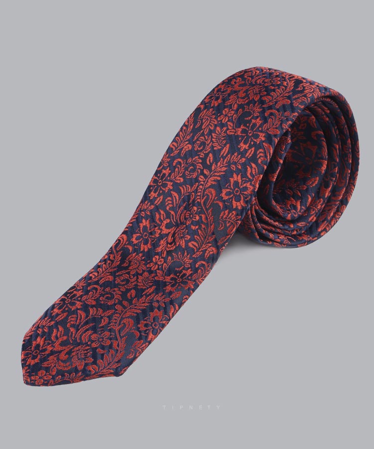 کراوات طرح دار آجری 7209