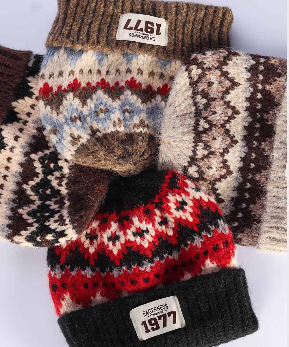 کلاه پشمی زمستانه طرحدار 1977