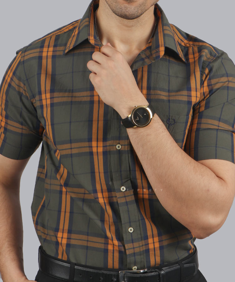                                     لجنی پیراهن آستین کوتاه کلاسیک 4362  - تصویر 3