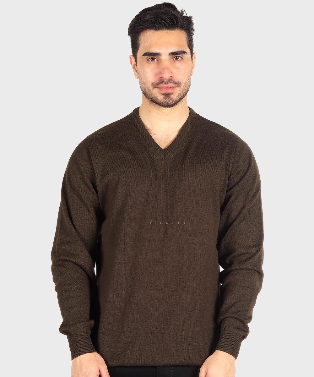 پلیور مردانه یقه هفت و آستین بلند 0116