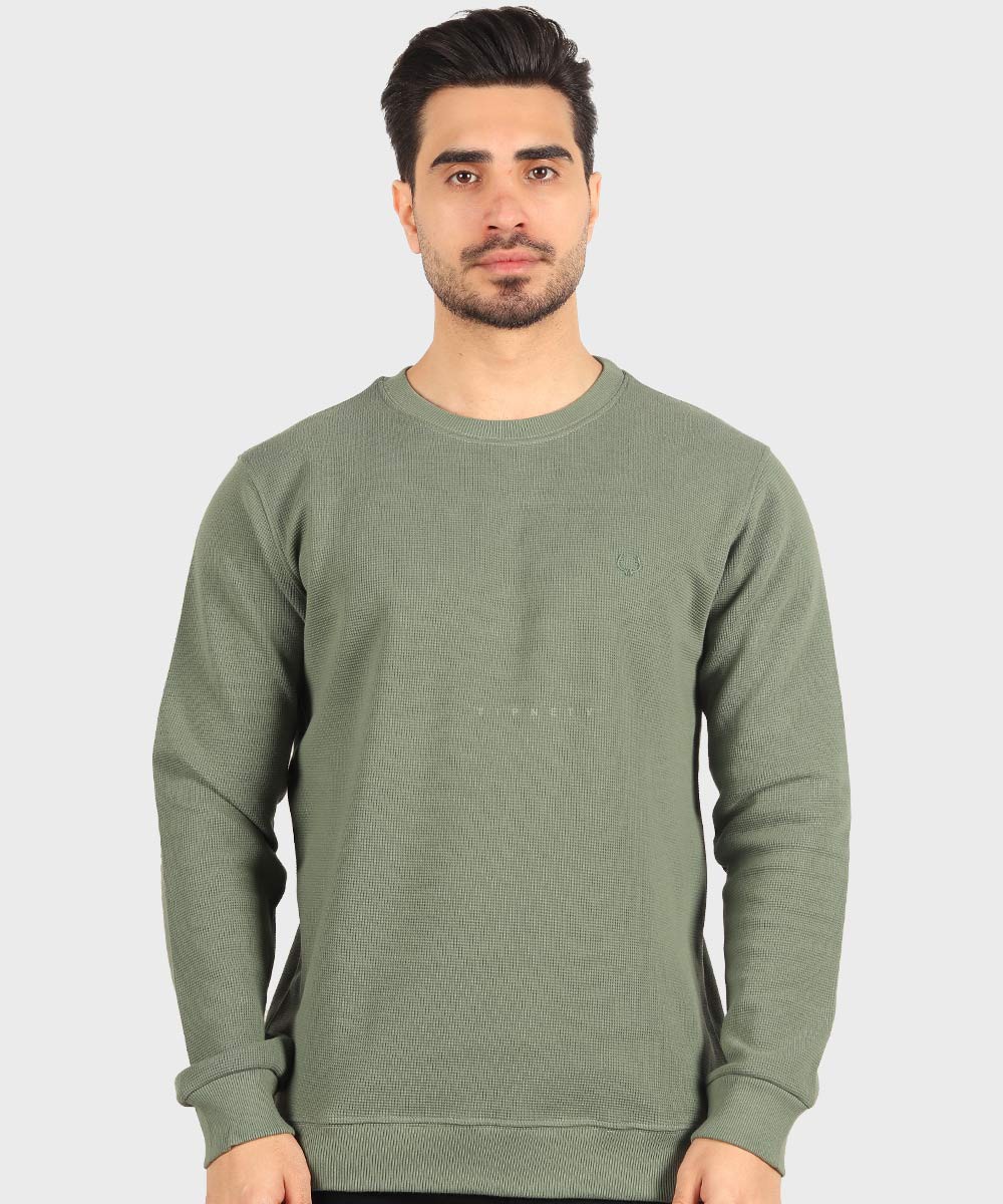 تیشرت آستین بلند مردانه بافت ریز 4416