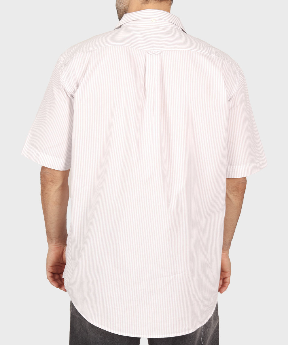         کرم پیراهن آستین کوتاه کلاسیک 1292  - تصویر 3