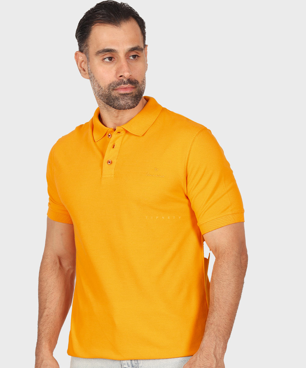                                     شکلاتی زرد تیشرت یقه دار 1408  - تصویر 5