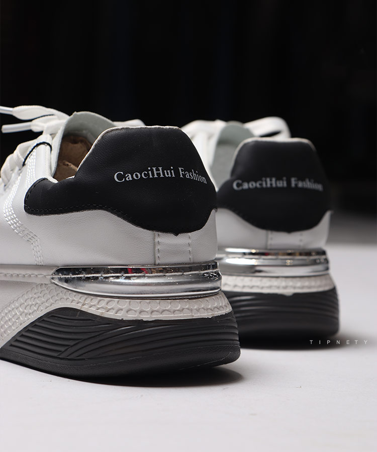                 کرم عسلی خردلی آبی مشکی طوسی                   سفید مشکی کفش روزمره (کتانی) 0002  - تصویر 3