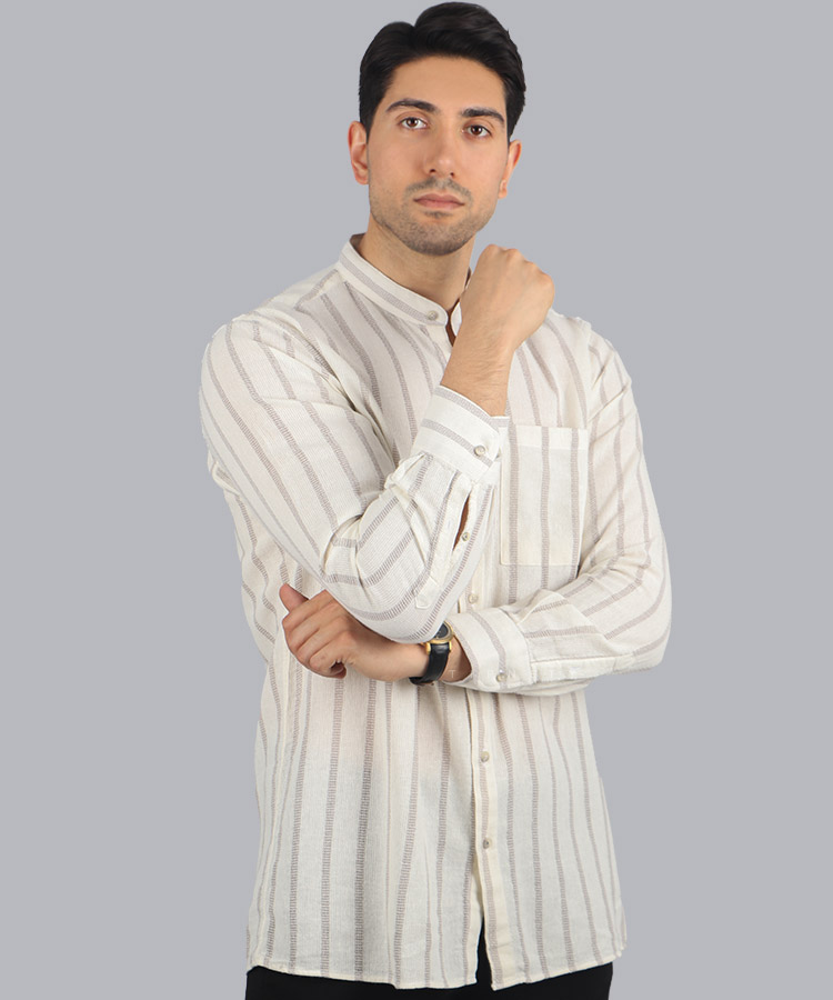 پیراهن مردانه آستین بلند یقه دیپلمات 1213