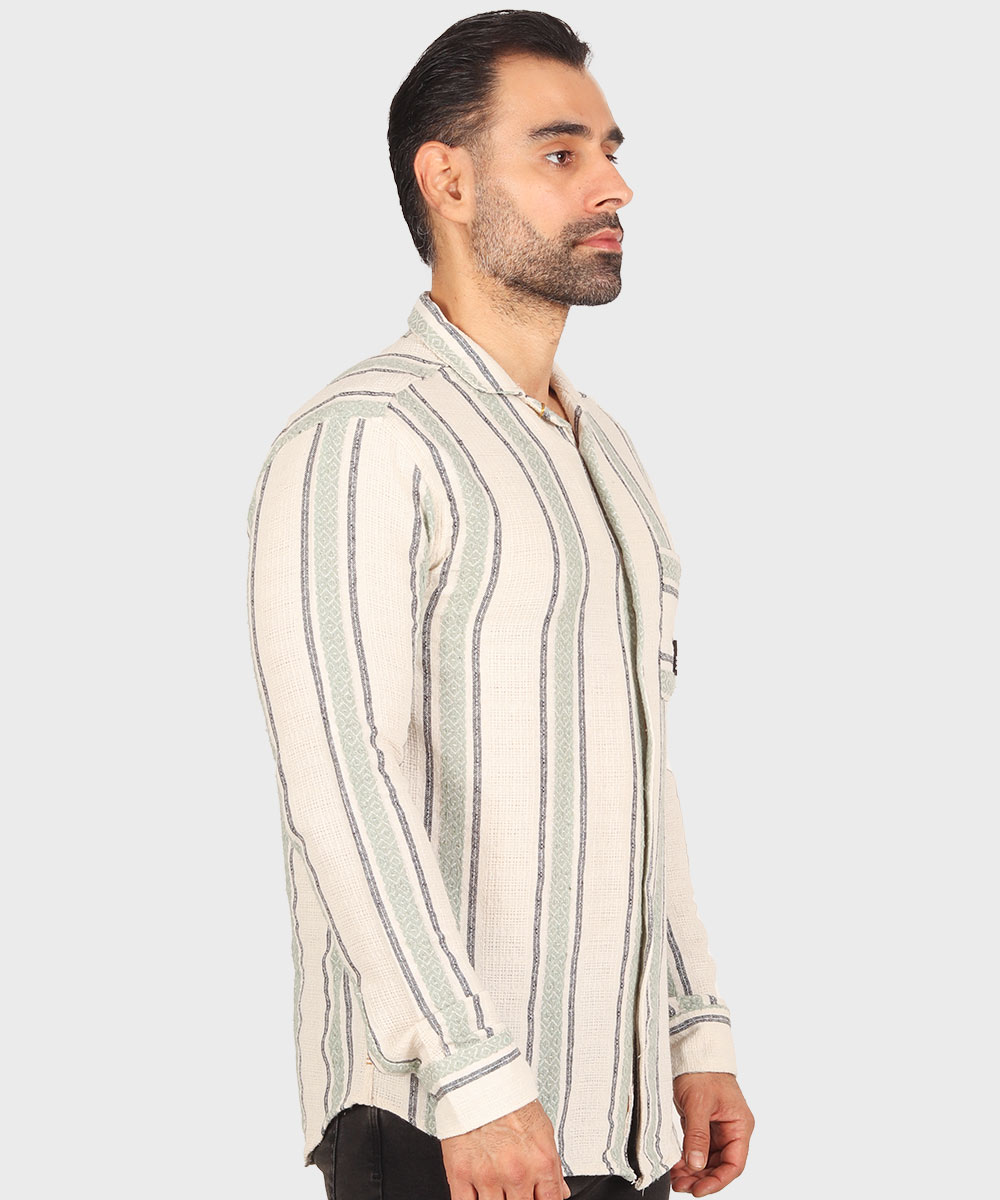         سورمه ای پسته ای لجنی پیراهن یقه انگلیسی 0137  - تصویر 10