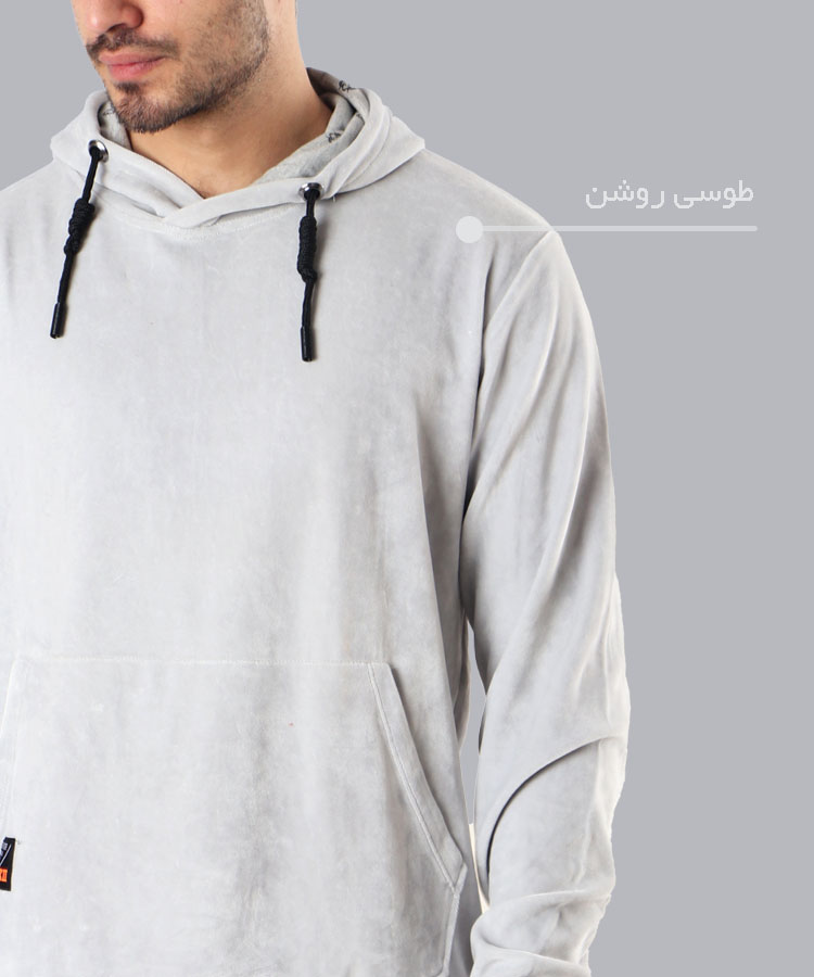                                                                                                                                                                                                                                                                 طوسی روشن زیتونی یشمی بنفش شتری خاکی آبی پاییزه هودی 5112  - تصویر 3