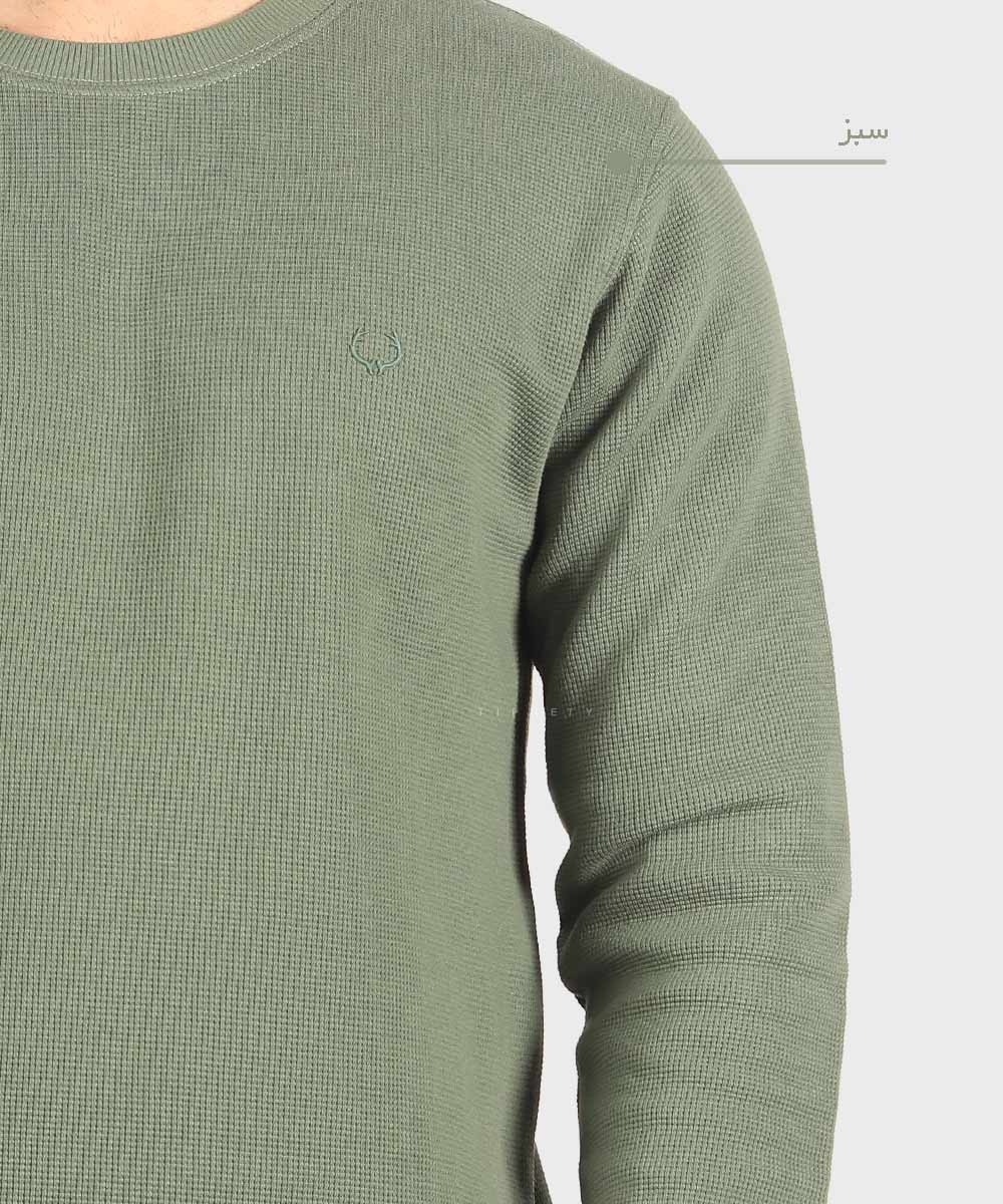           سورمه ای خاکی سبز شکلاتی پاییزه تیشرت 4416  - تصویر 4