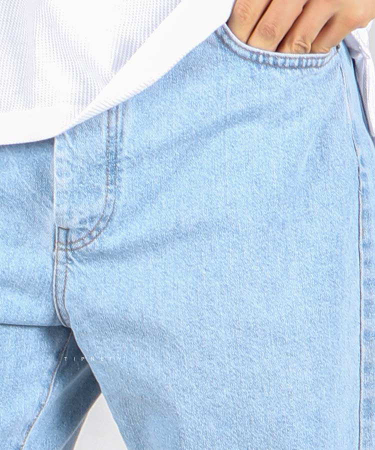                 آبی یخی شلوار جین بگ استایل 0860  - تصویر 3