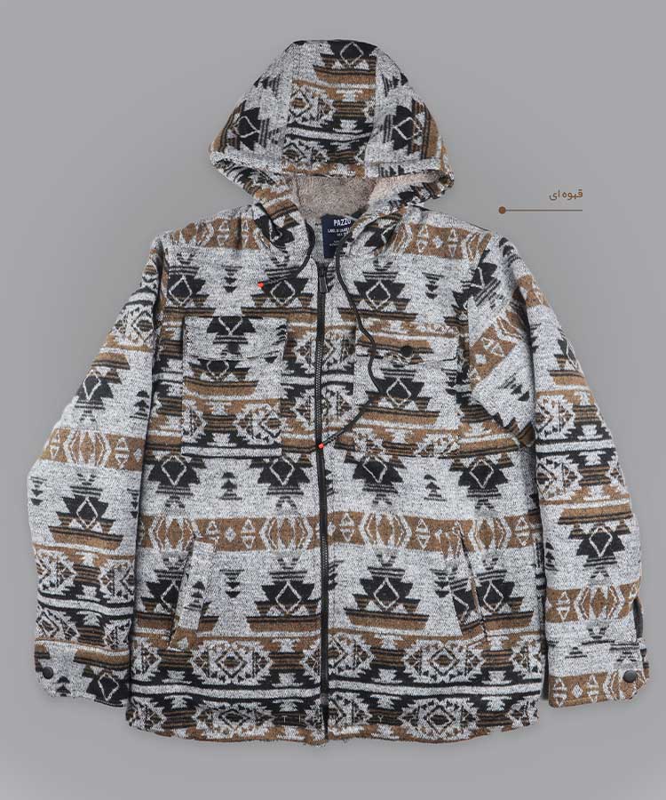                                                                                                               طوسی قهوه ای آبی مشکی زمستانه کاپشن 7004  - تصویر 3