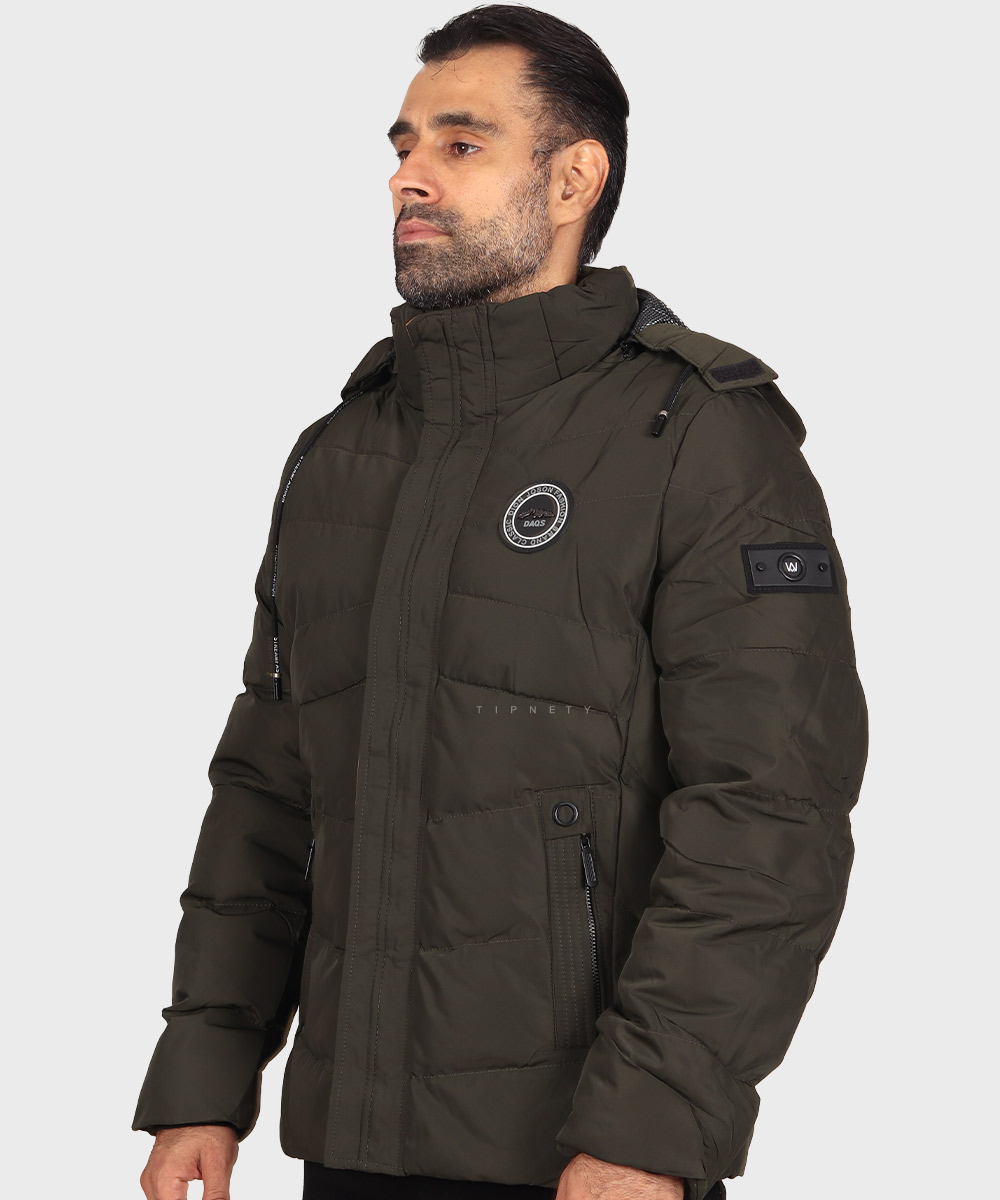                 سورمه ای سبز مشکی زمستانه کاپشن 7059  - تصویر 11