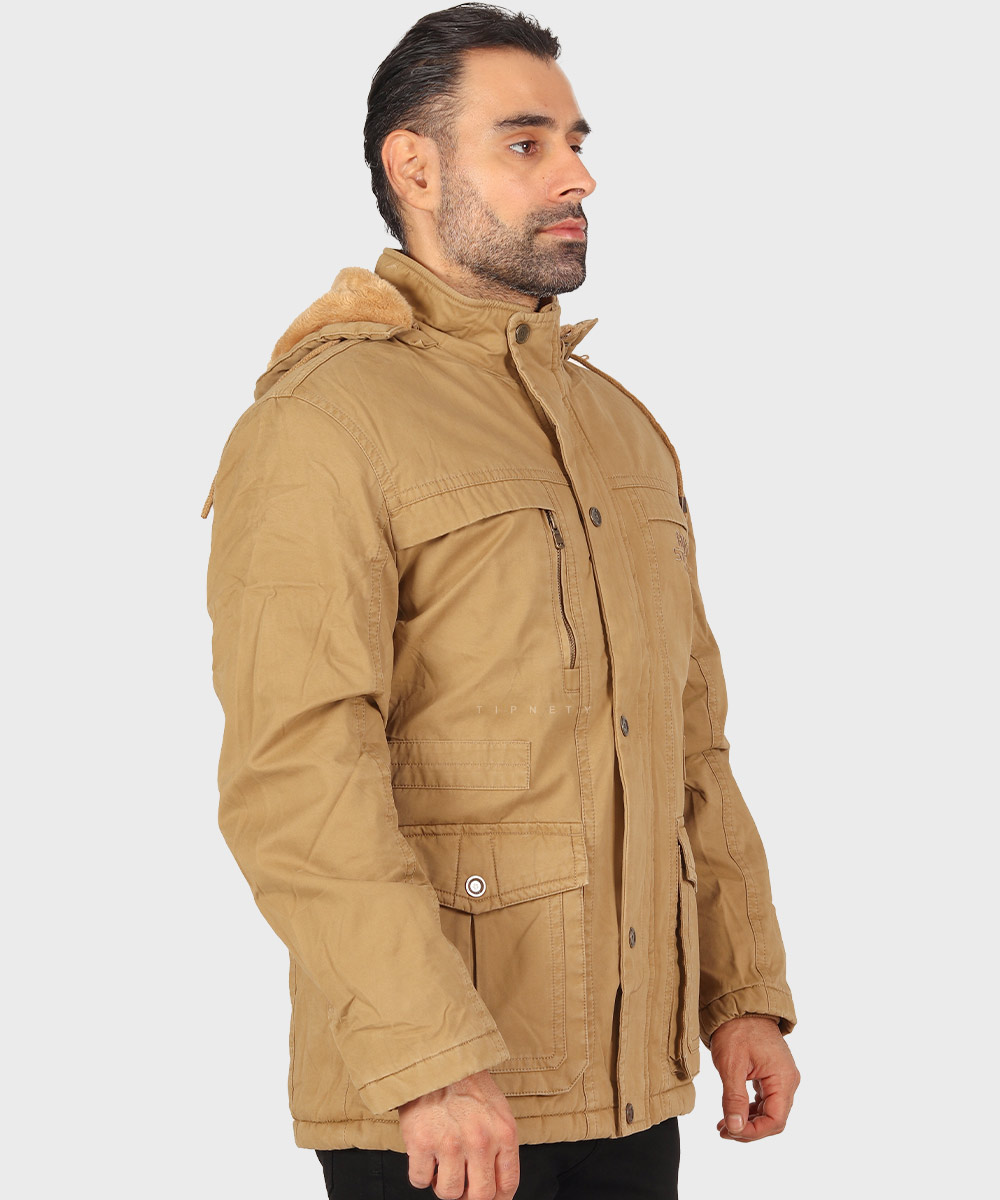                         مشکی لجنی شتری زمستانه کت کتان 8815  - تصویر 20