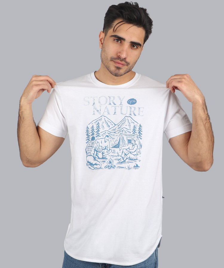                                                                                                                                                                                                                                               فرمی سفید مشکی نفتی تیشرت چاپی 1547  - تصویر 6