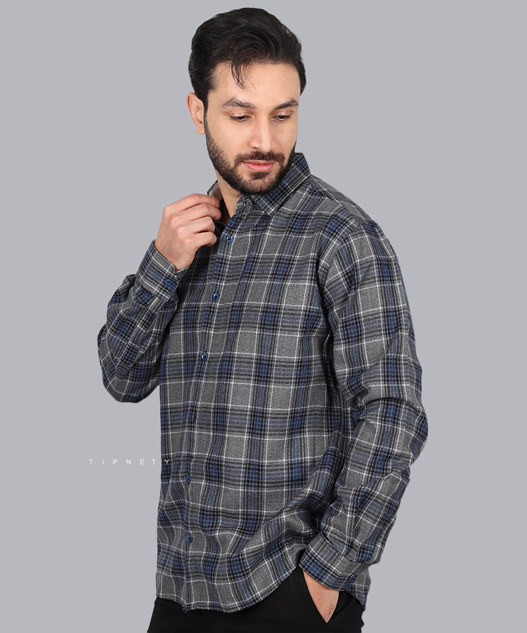 پیراهن مردانه پشمی و چهارخانه 0417