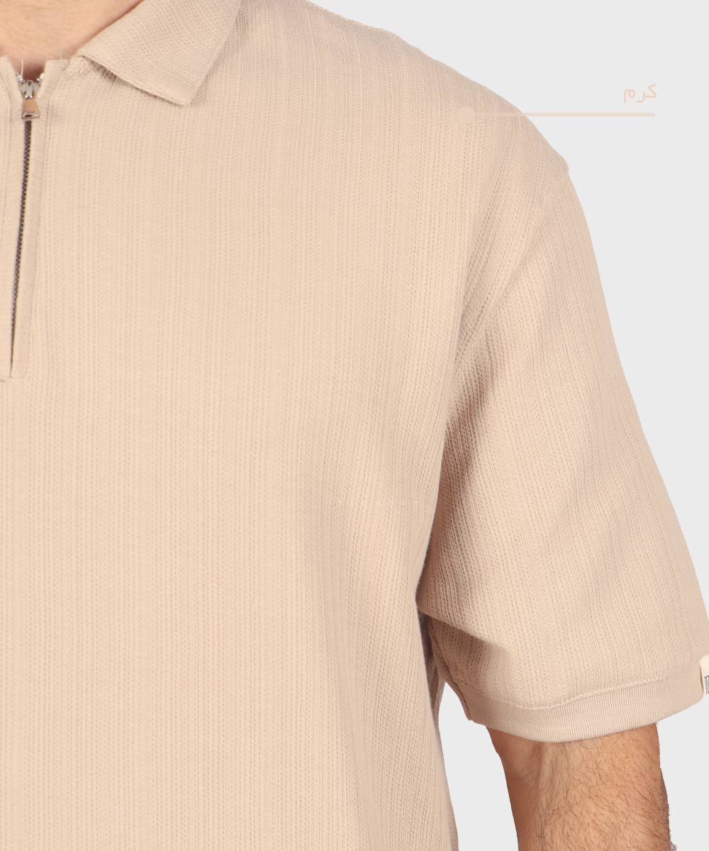             صدری مشکی کرم سورمه ای شیری تیشرت یقه دار 4208  - تصویر 10