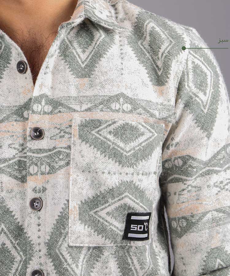                                                                                                                 پسته ای آبی سبز پاییزه پیراهن 0738  - تصویر 5