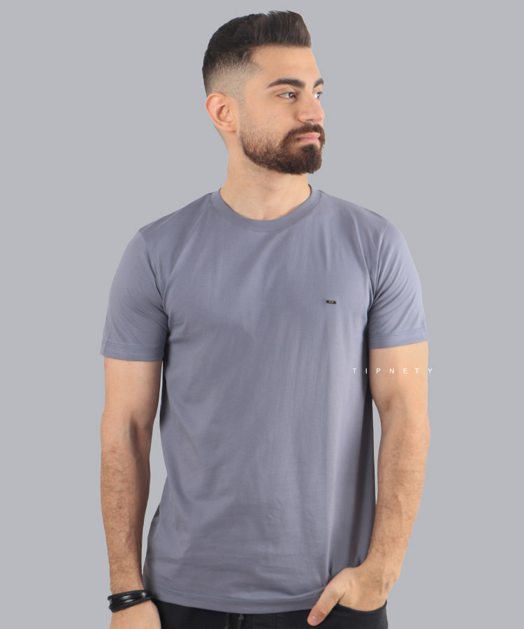 تیشرت ساده طوسی مردانه برند تیپ نتی 9131