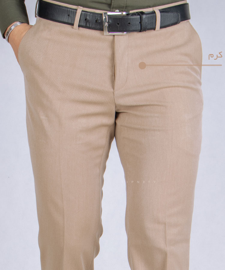                                                                                     مشکی شکلاتی کرم لجنی طوسی تیره سورمه ای شلوار پارچه ای راسته 0796  - تصویر 6