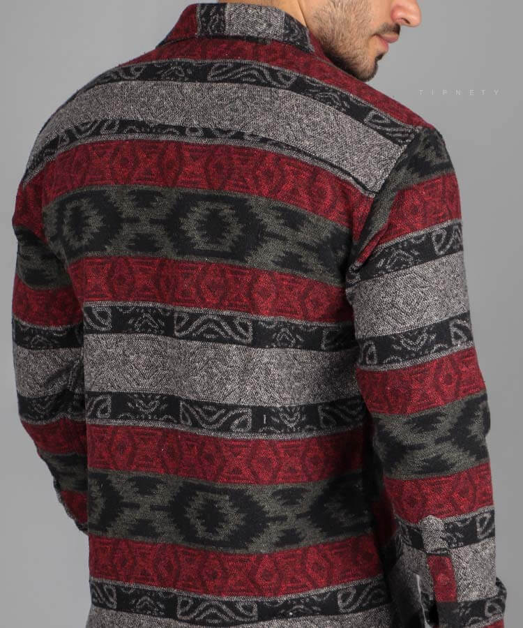                                                                                                                                                 آجری سبز زرشکی پاییزه پیراهن 0850  - تصویر 9