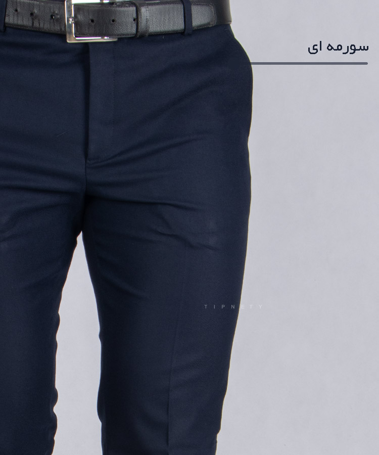                                                                                                                                             طوسی تیره سورمه ای مشکی کرم ذغالی شکلاتی شلوار پارچه ای راسته 0131  - تصویر 4