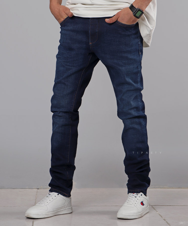 شلوار جین اسکینی مردانه ساده 3653