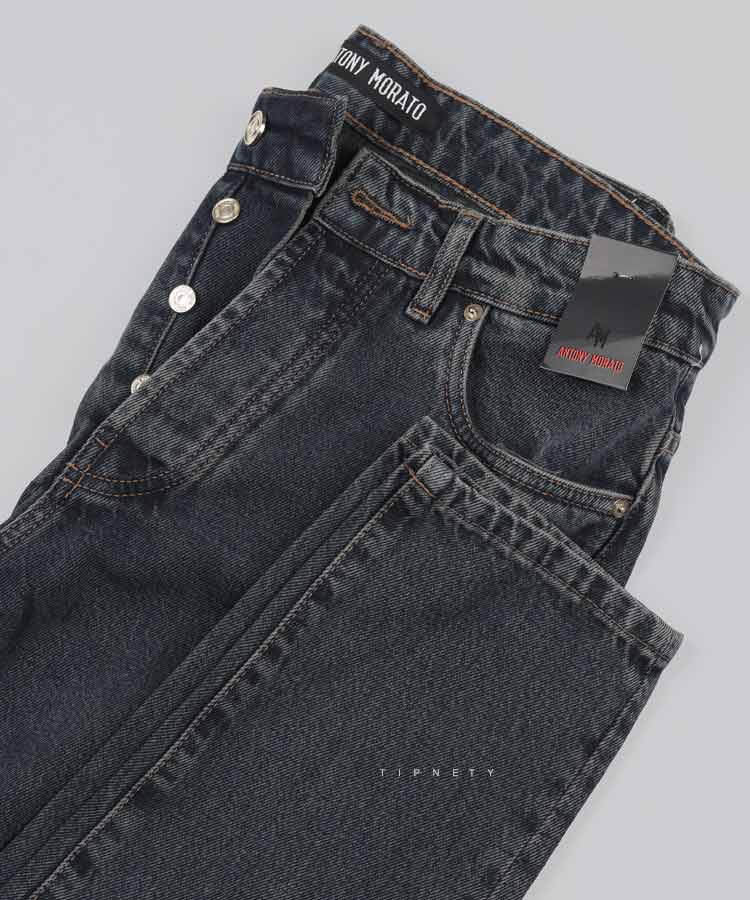 شلوار جین مام فیت مردانه ساده 3927