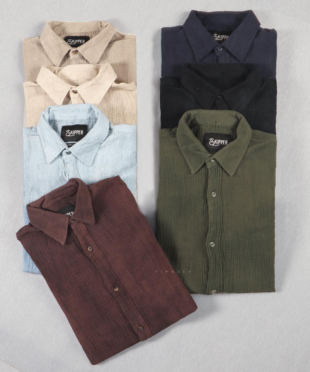                 کرم خاکی آبی روشن سورمه ای قهوه ای مشکی لجنی پیراهن لش 2683  - تصویر 3