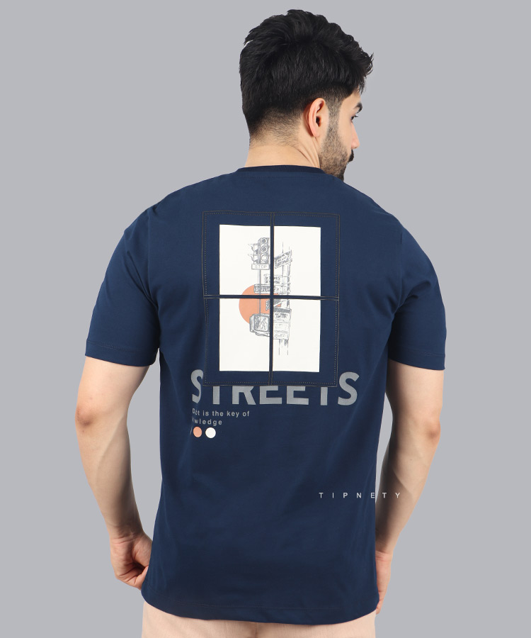 تیشرت طرح دار مردانه استریت 1420