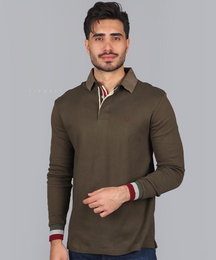                                                                                                                                                                                                 فرمی خاکی مشکی دودی سورمه ای پاییزه تیشرت 0457  - تصویر 6