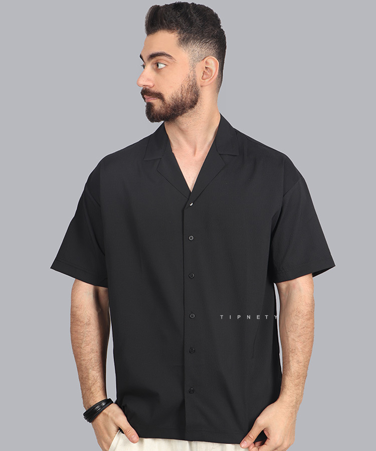                                                                                                                 سفید مشکی کرم پیراهن یقه انگلیسی 1820  - تصویر 3