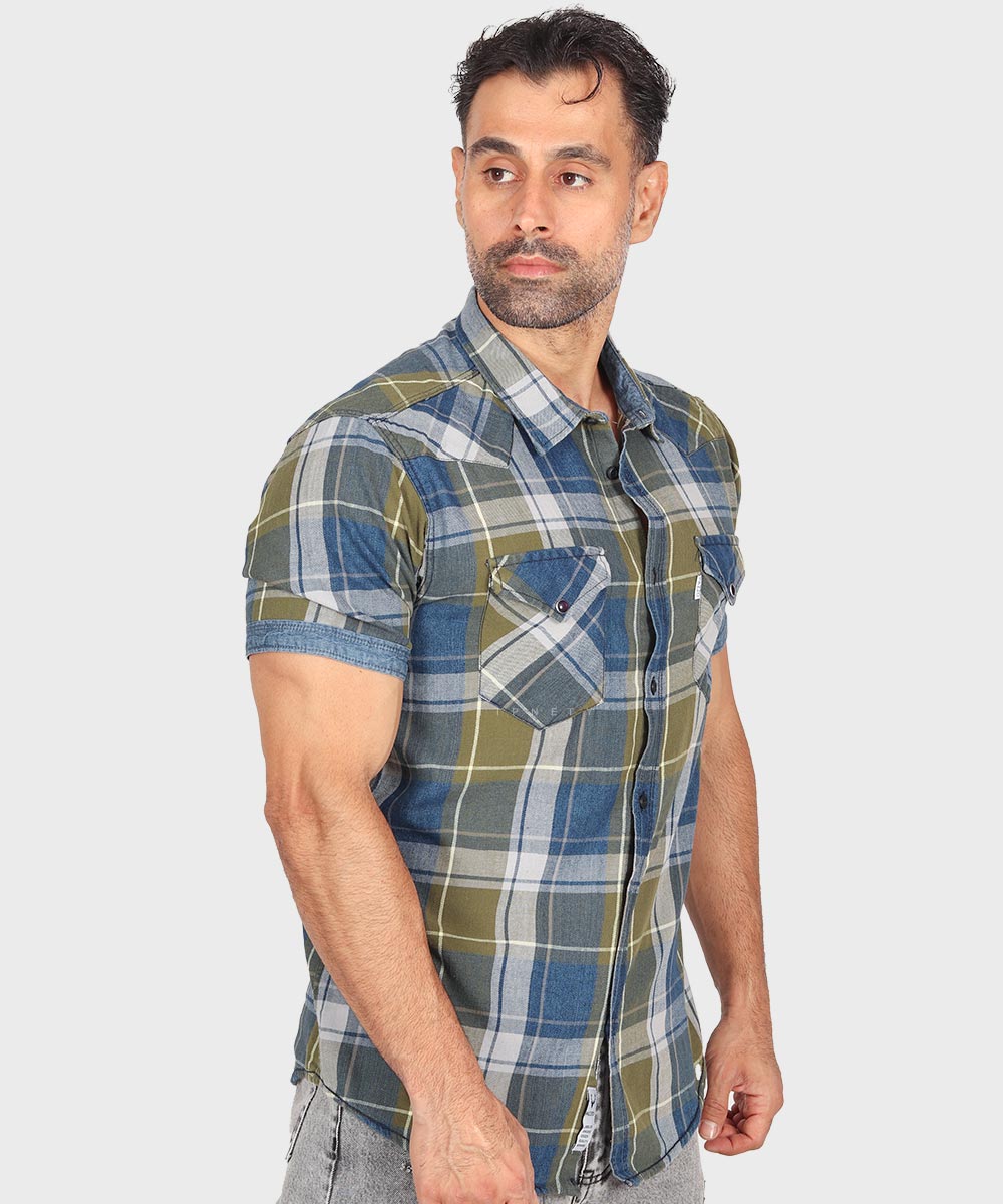                 سبز پیراهن آستین کوتاه فیت 1514  - تصویر 7