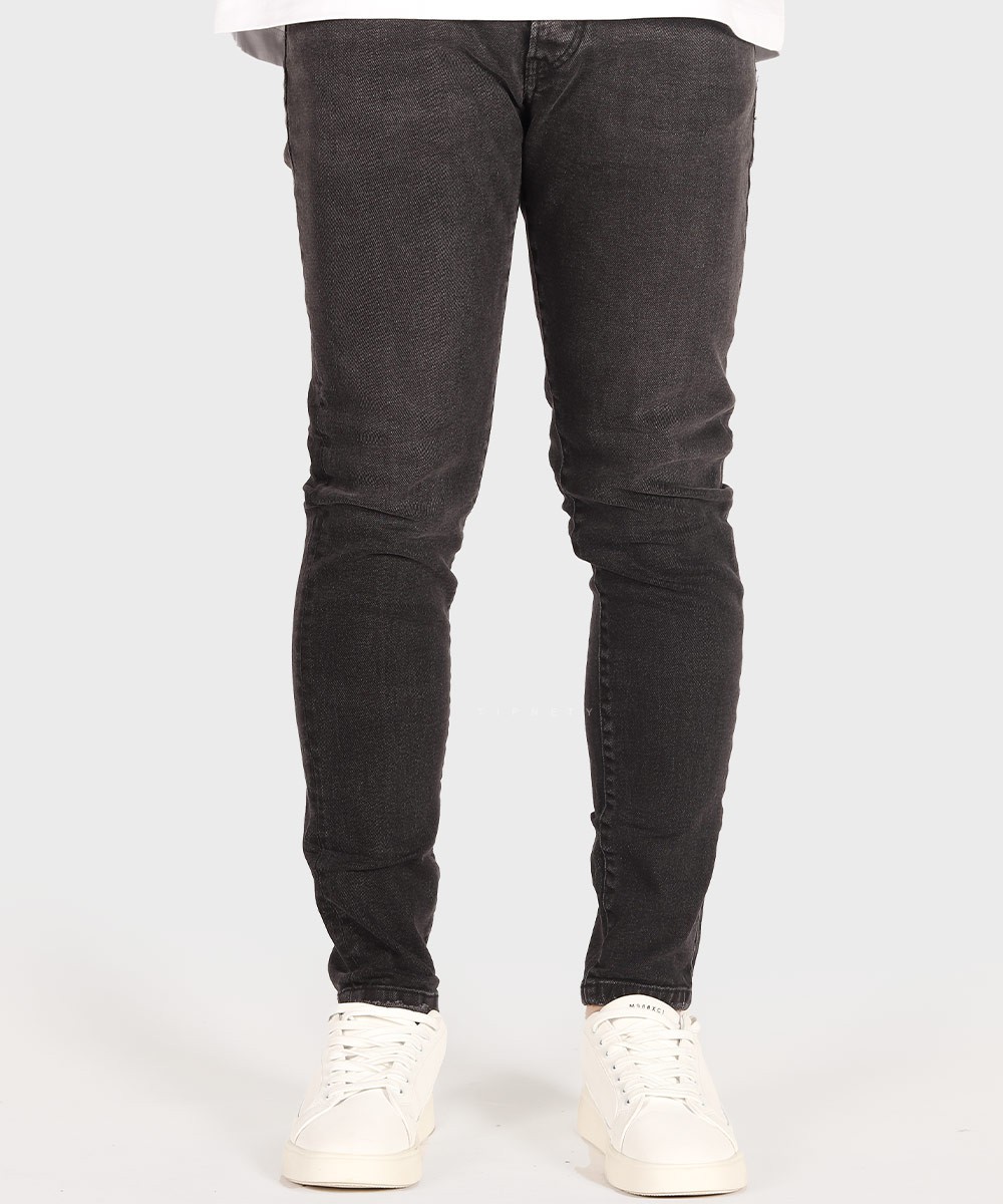   تیره           تیره           تیره طوسی ذغالی دودی شلوار جین اسکینی 1085  - تصویر 3