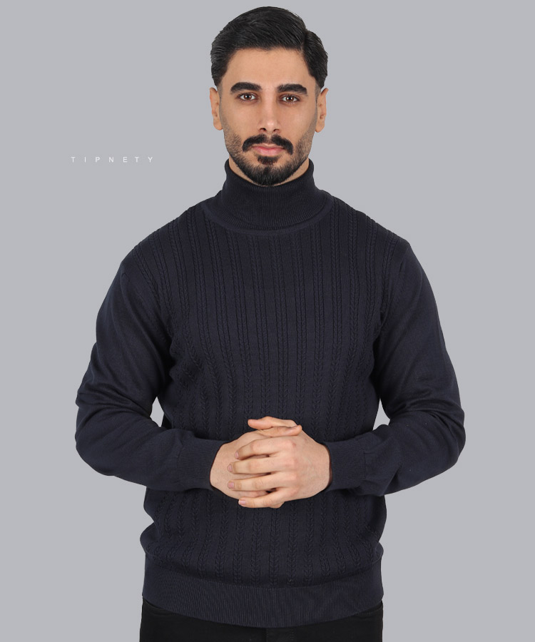                   مشکی سورمه ای پاییزه یقه اسکی 5302  - تصویر 4