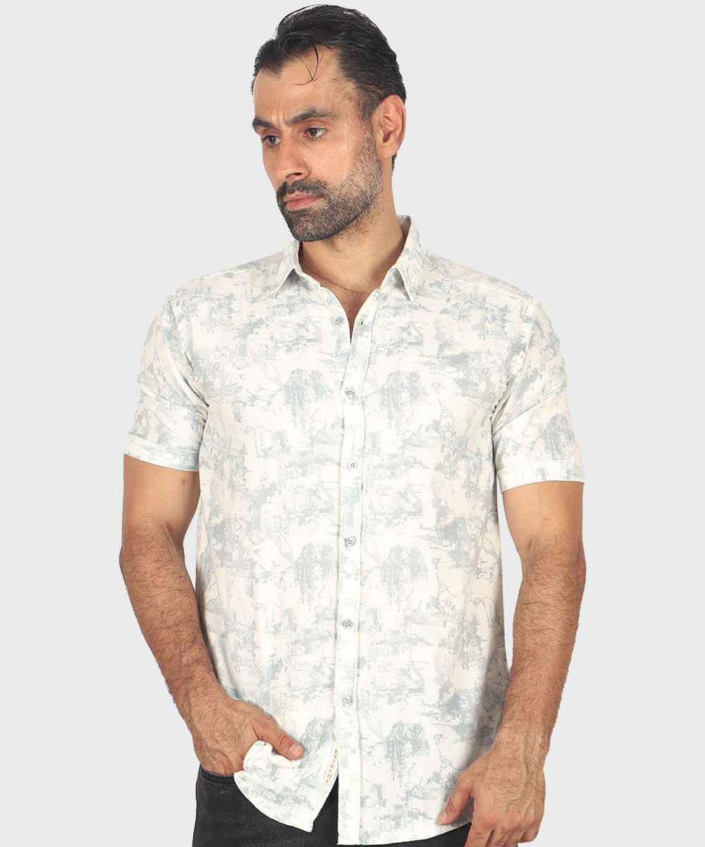 پیراهن مردانه آستین کوتاه طرحدار 0958