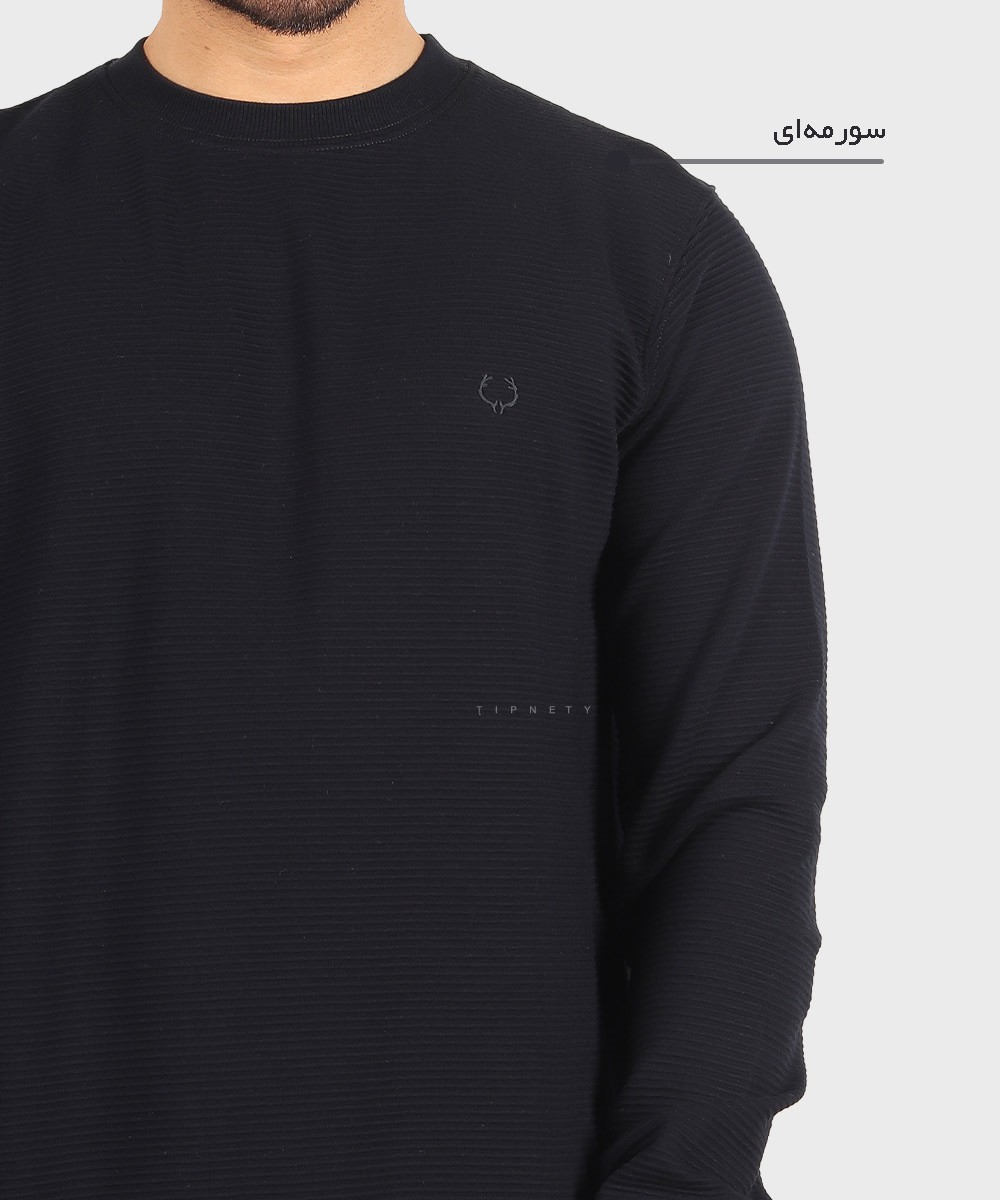         طوسی سورمه ای مشکی پاییزه تیشرت 6046  - تصویر 6