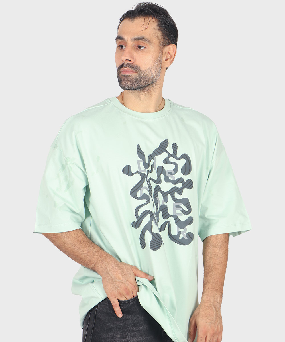                                         کاربنی یاسی لجنی کله غازی خاکی دودی پسته ای سبز سفید تیشرت لش 1729  - تصویر 3