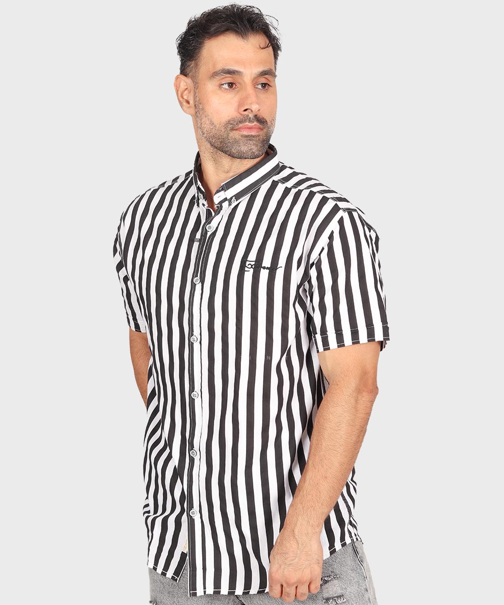                                                             آبی مشکی سورمه ای صدری خردلی پیراهن آستین کوتاه فیت 0418  - تصویر 8