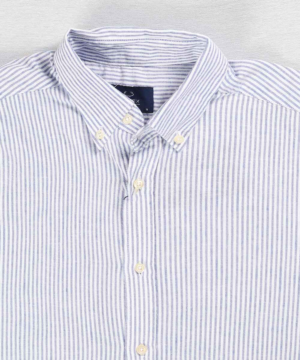 پیراهن لینن مردانه آستین کوتاه آبی 1883