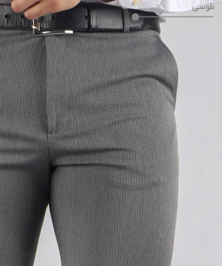                                                                                     نوک مدادی سورمه ای مشکی طوسی ذغالی شلوار پارچه ای راسته 0123  - تصویر 4