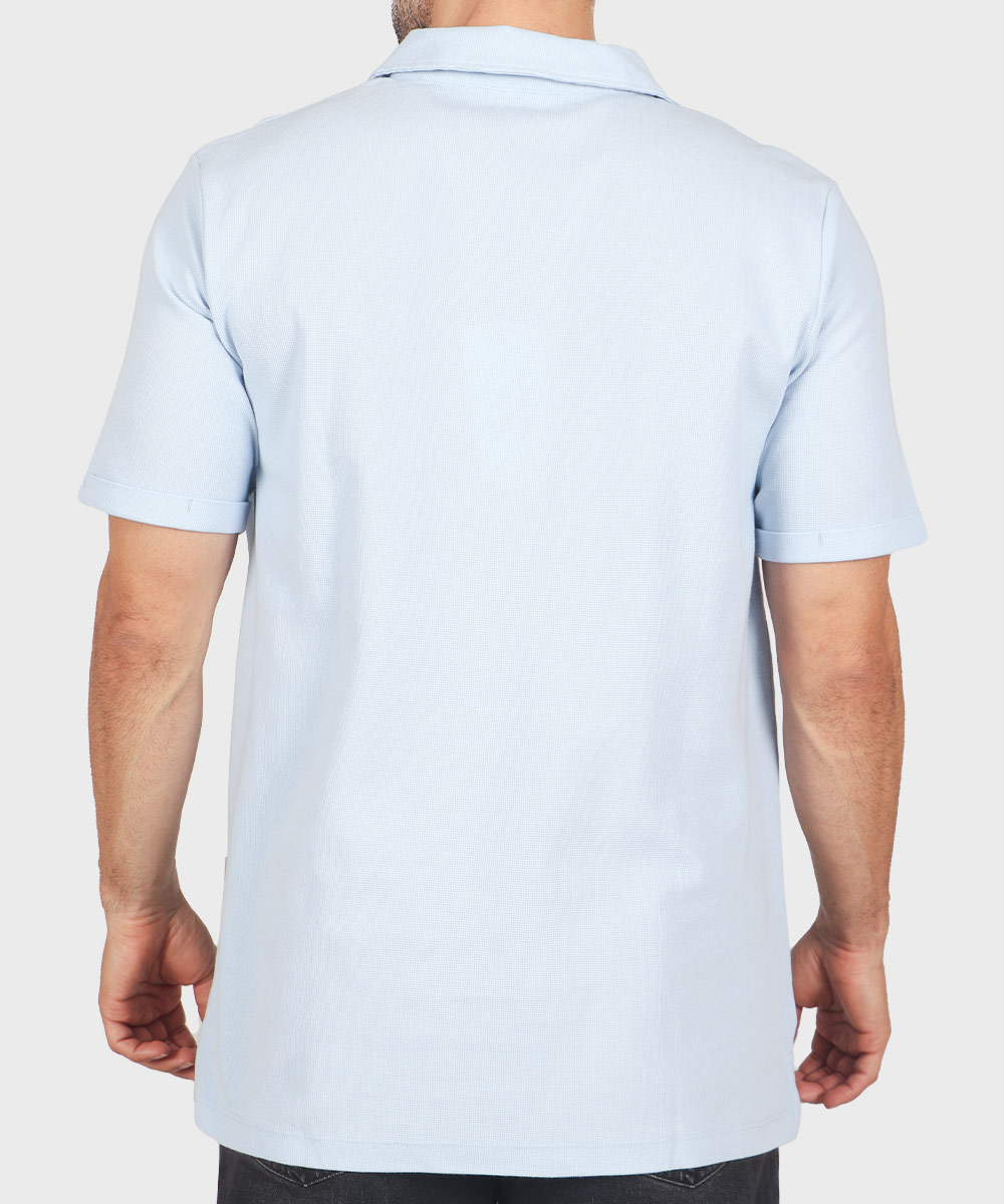                                     کرم روشن سورمه ای دودی صدری خاکی یشمی آبی روشن مشکی تیشرت یقه دار 1741  - تصویر 11